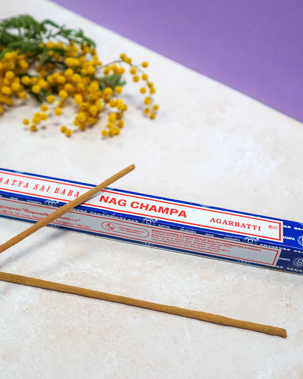 Encens Nag Champa Satya Sai Baba bâtonnets naturels parfumés ambiance zen