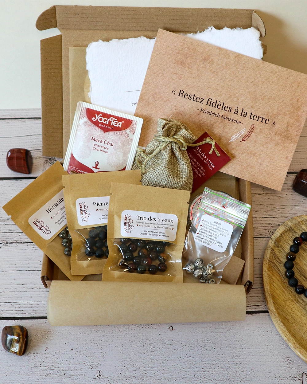 Box cadeau homme DIY bijoux en pierres naturelles – Force tranquille