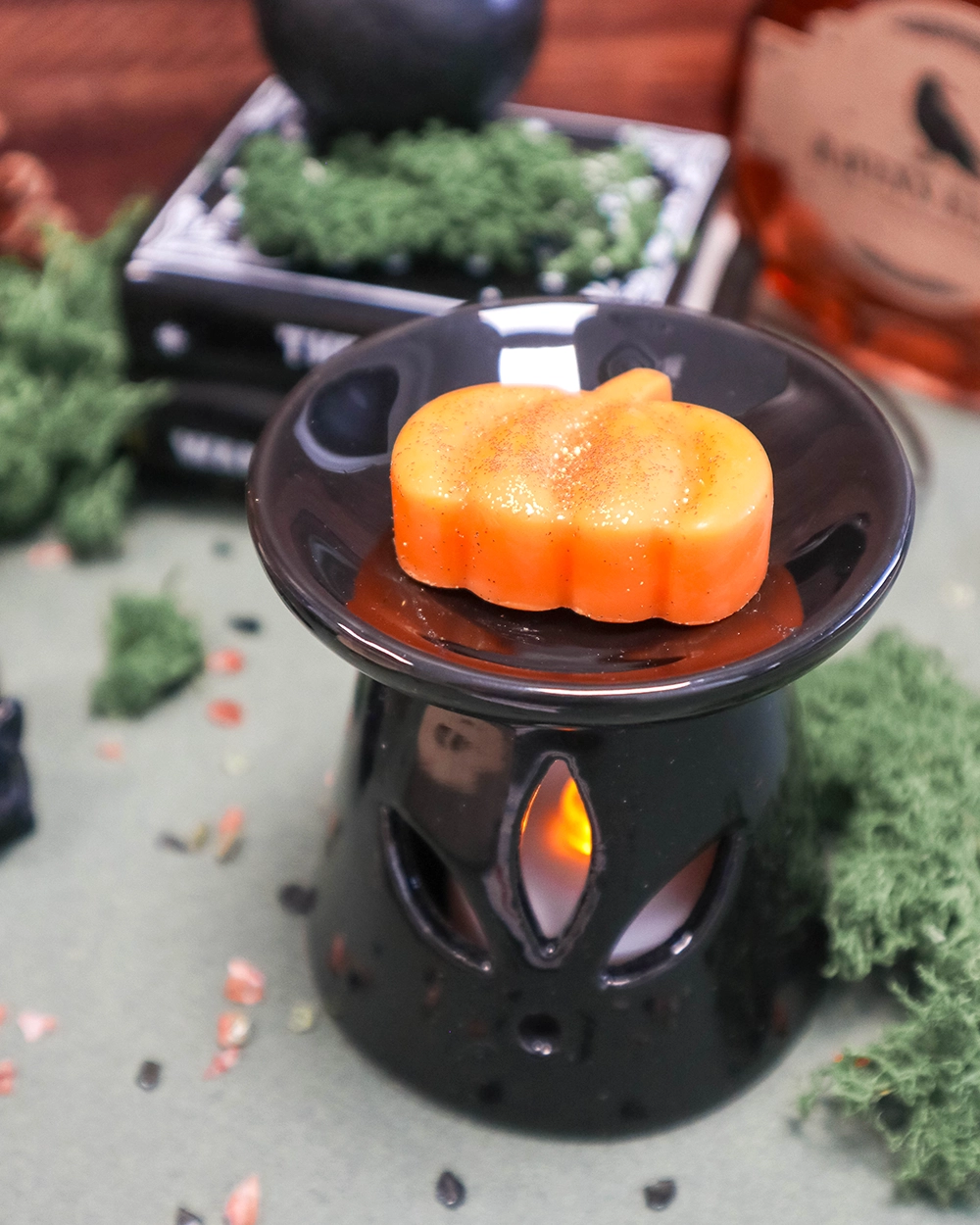 Fondant parfumé citrouille sur brûle-parfum – Box Samhain